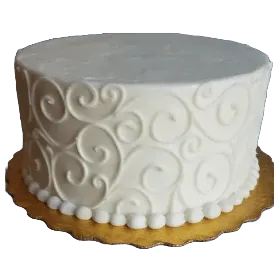 Scroll all over decoration cake design