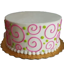 Swirls and dots decoration cake design